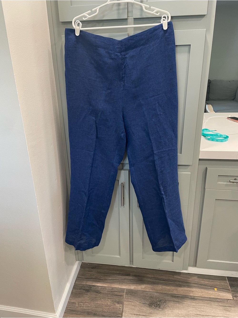 Soft Surroundings Deep Navy Linen Blend Chinos